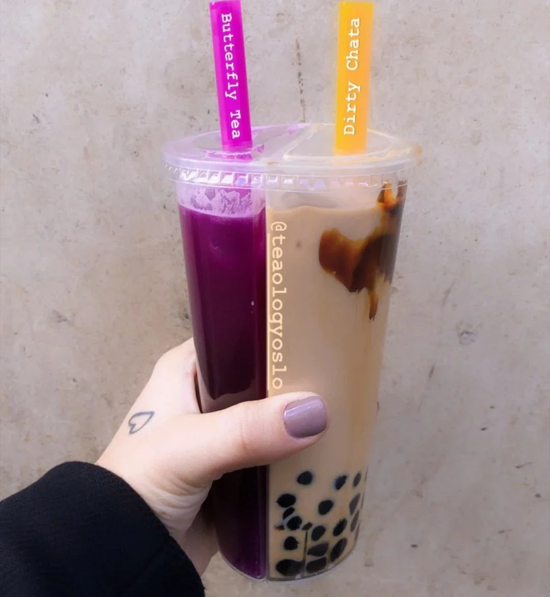 Butterfly pea flower tea at TeaOlogy - bubble tea in Oslo
